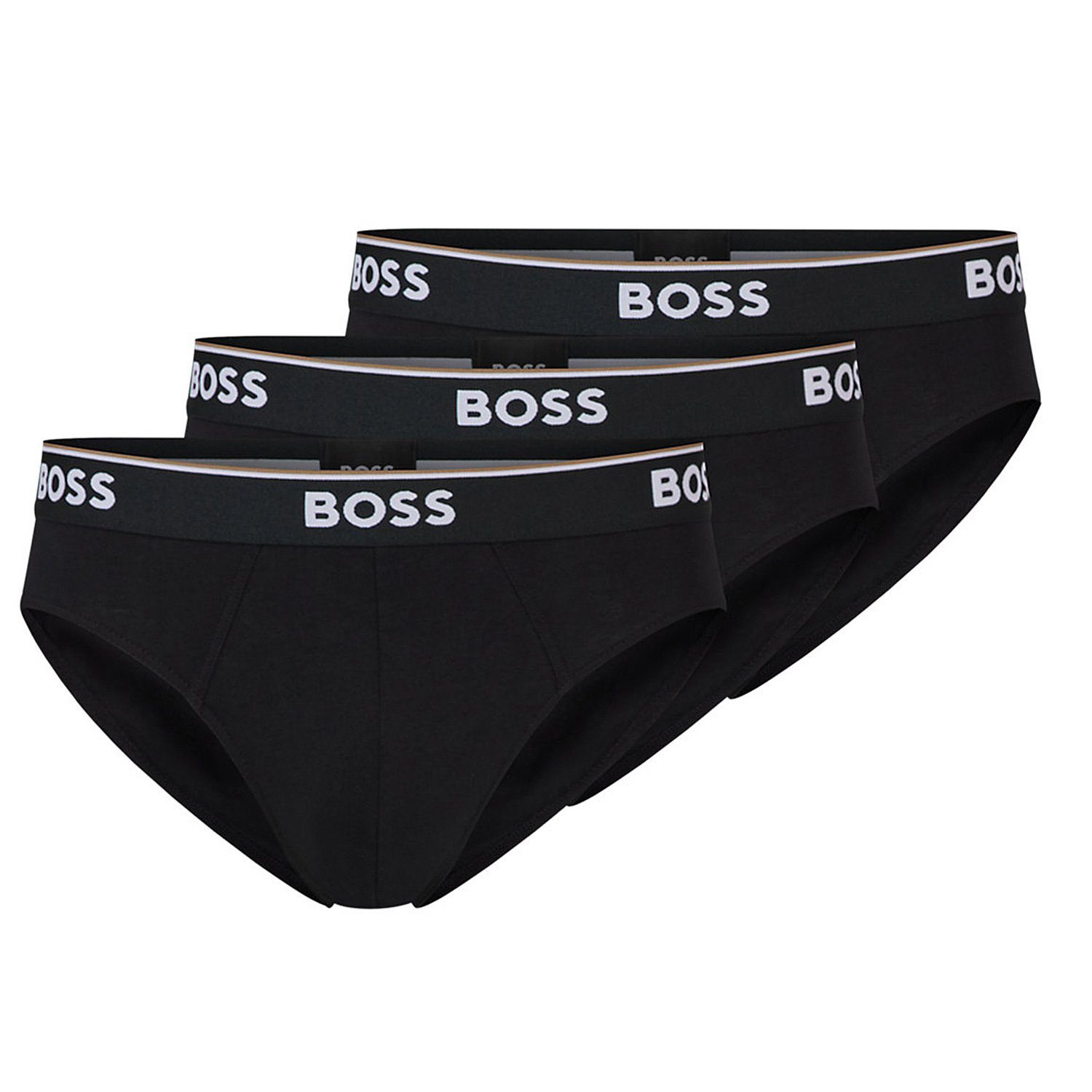 BOSS Slip »Herren Sportslip Cotton Stretch« (3 St) Minislip Brief Unterhose mit LogoBund, knapp
